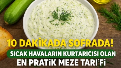 10 dakikada sofrada! Sıcak havaların kurtarıcısı olan en pratik Yoğurtlu Kabak Mezesi tarifi
