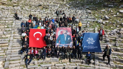 Aydın'da gerçekleşen Priene Antik Kenti'nde düzenlenen yürüyüş etkinliği büyük ilgi gördü