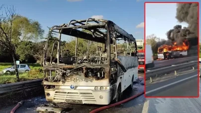 Servis Minibüsü Faciası Son Anda Önlenen Korkunç Yangın Olayı!
