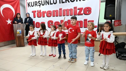 Kurşunlu İlkokulu öğrencileri, coşkulu bir şekilde 23 Nisan etkinliği düzenledi
