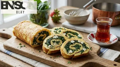 Kahvaltı sofralarına protein deposu lezzet: Peynirli ıspanaklı rulo omlet tarifi