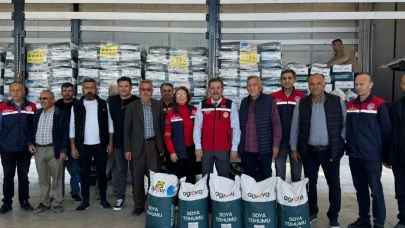 Kadirli'de Çiftçilere 19 Ton Soya Tohumu Ücretsiz Dağıtıldı