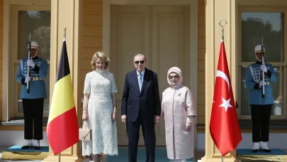 Türkiye Cumhurbaşkanı Erdoğan, Belçika Kraliçesi Mathilde'yi Çankaya Köşkü'nde ağırladı!
