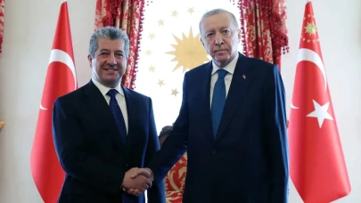 Türkiye Cumhurbaşkanı Recep Tayyip Erdoğan, Irak Kürt Bölgesel Yönetimi Başbakanı Mesrur Barzani'yi kabul etti