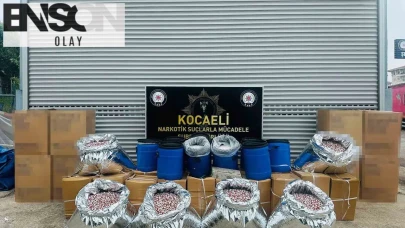 Kocaeli'de Zehir Tacirlerine Operasyon: Milyonlarca Haplık Hammadde İnfaz Edildi
