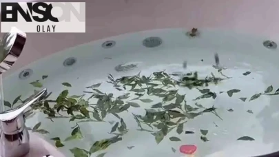 Rize'de çay keyfi, banyo keyfine dönüştü: Jakuzide demlenen huzur ve mutluluk