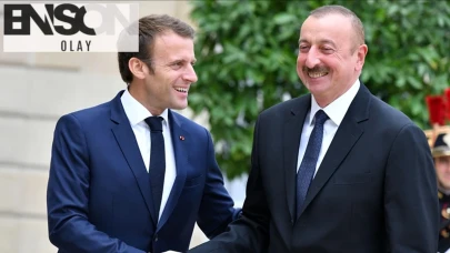 Azerbaycan Cumhurbaşkanı Aliyev, Fransa Cumhurbaşkanı Macron ile görüştü