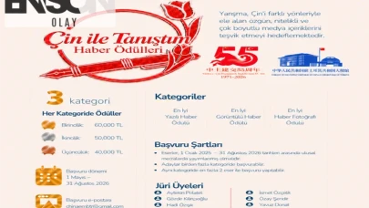 Çin Tanışması Ödül Töreni için Başvurular Açıldı