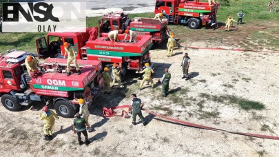 Yeşil Vatan’a nöbet: Mersin’de yangınla mücadele için nefes kesen prova