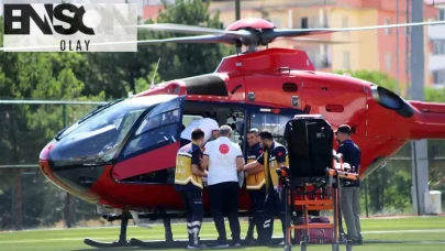 Zamanı değerlendiren sağlık çalışanları, 75 yaşındaki hastayı kurtarmak için hava ambulansını devreye soktu