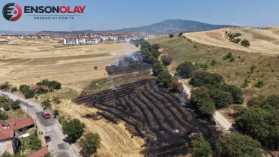 Karabük'te ekin tarlasında yangın : 3 dönümlük alan zarar gördü