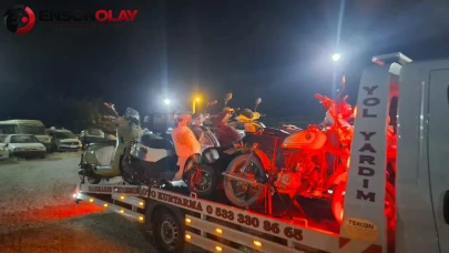 Muğla Datça'da motosiklet denetiminde sürücüye plakasını bantlaması nedeniyle 140 bin lira ceza kesildi.