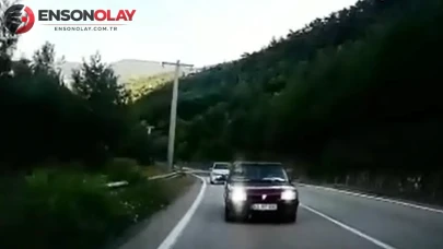 Karabük'te trafik magandası kamerada : Kuralları hiçe sayıp sürücüleri taciz etti