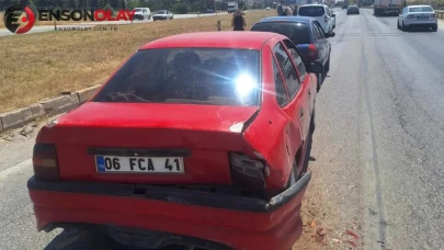 Kırıkkale-Ankara kara yolunda zincirleme kaza : 1 yaralı
