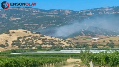 Manisa Sarıgöl'de Kontrol Altına Alınamayan Orman Yangınıyla Mücadele Devam Ediyor