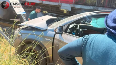Elazığ'da manzarayı çekerken tren kazasını cep telefonuyla kaydetti
