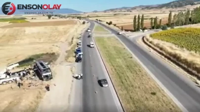 Amasya'da meydana gelen trafik kazasında çok sayıda kişi yaralandı