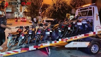 Gaziantep'te motosiklet denetimi : 208 sürücüye milyonlarca lira ceza