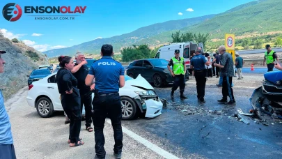 Kastamonu'da iki otomobil çarpıştı : 1'i çocuk 5 kişi yaralandı