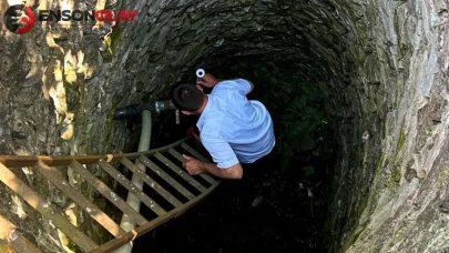 Balıkesir'de karaca kuyuya düştü : Ekipler güvenli şekilde çıkarıldı