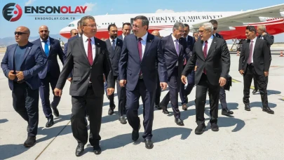 Cumhurbaşkanı Yardımcısı Cevdet Yılmaz, 20 Temmuz törenleri için Kuzey Kıbrıs Türk Cumhuriyeti'ne emniyetle ulaştı