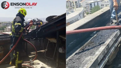 Aydın Efeler'de çatı yangını : 1 kişi dumandan etkilendi