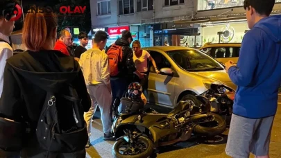 Lüleburgaz'da otomobil ile motosiklet çarpıştı : Kaza sonrası gerginlik yaşandı
