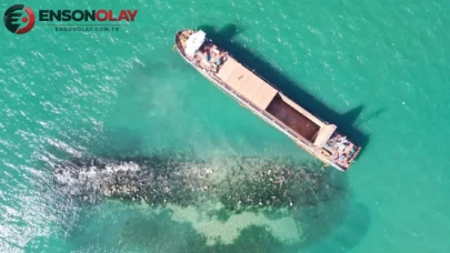 Tekirdağ açıklarında kuru yük gemisi karaya oturdu