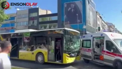 Fatih'te kaza : İETT otobüsü ile ambulans çarpıştı