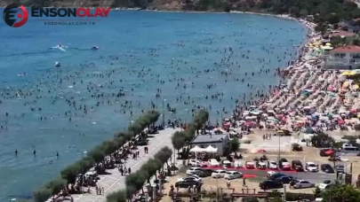 Sıcak havadan bunalan İstanbullular plajlara akın etti