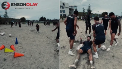 Trabzonspor, Kum Üzerinde Gerçekleştirdiği Antrenmanı Sosyal Medyada Paylaştı