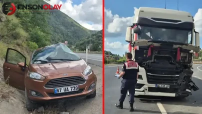 Zonguldak'ta tır ile çarpışan otomobildeki yaşlı çift öldü