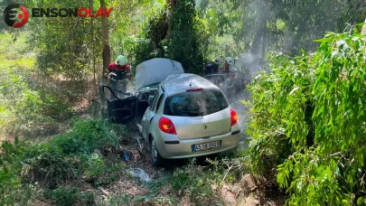 Aydın Germencik'te kaza : 1 ölü, 1 yaralı