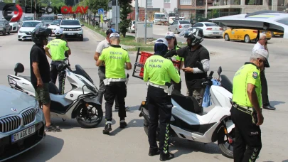 Adana'da motosiklet sürücülerine denetim : Bir milyon 266 bin TL ceza kesildi