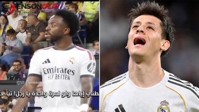 Vinicius Jr'dan Arda Güler'e pas tepkisi: Ortaya çıkan görüntü viral oldu