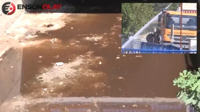 İzmir Çiğli’de siyah ve ağır koku su alarmı : Su kirliliği mahalleliyi tedirgin etti