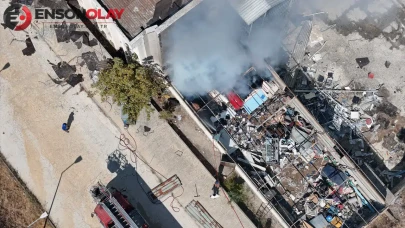 Sinop Boyabat'ta eski hastane binasında yangın çıktı