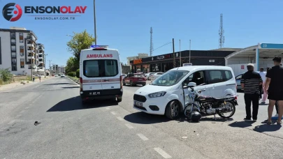 Adıyaman'da korkutan kaza : Motosiklet sürücüsü yaralandı