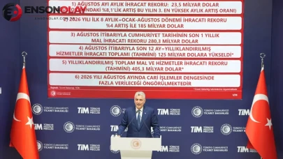 Bakan Bolat açıkladı : Türkiye'nin ağustos ihracatı tarihi rekor kırdı