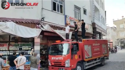 Diyarbakır’da iki gün mahsur kalan yavru kedi itfaiye ekiplerince kurtarıldı