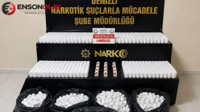 Denizli'de narkotik operasyonu : 104 bin sentetik hap ele geçirildi, 4 tutuklama