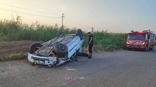 Diyarbakır Bismil'de Otomobil Devrildi: 1 Ölü, 4 Yaralı!