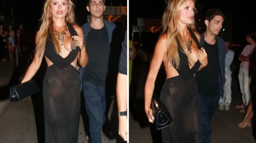 Süper model Brooks Nader, cesur elbisesiyle Saint-Tropez'deki partiye damga vurdu!