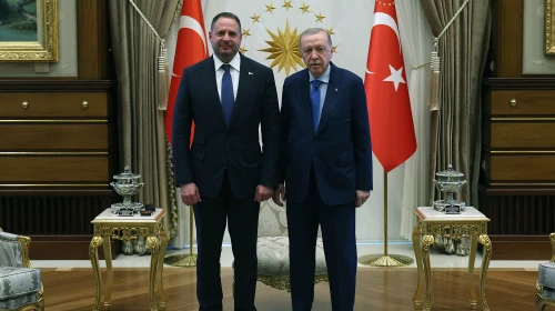 Cumhurbaşkanı Erdoğan Andriy Yermak'ı kabul etti
