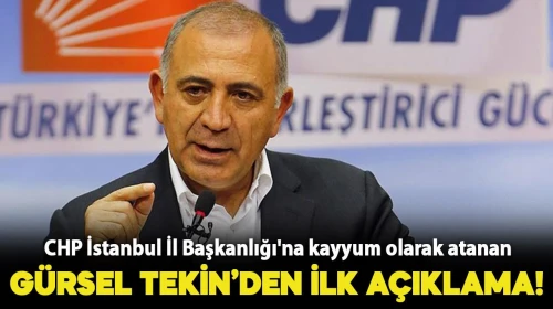CHP İstanbul İl Başkanlığı'na Gürsel Tekin atandı!
