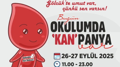 Gölcük Belediyesi tarafından düzenlenecek olan Toplu Kan Bağışı Kampanyası için geri sayım başladı