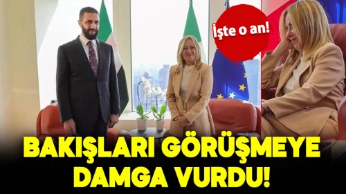 Meloni, Şara ile olan bakışlarıyla görüşmeye heyecan kattı