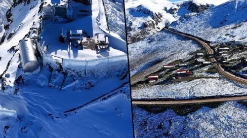 Trabzon Yaylaları Karlarla Kaplandı, Sonbaharın Büyüsü Havada!