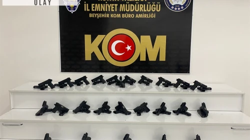 Konya'da ruhsatsız 50 tabanca ele geçirildi
