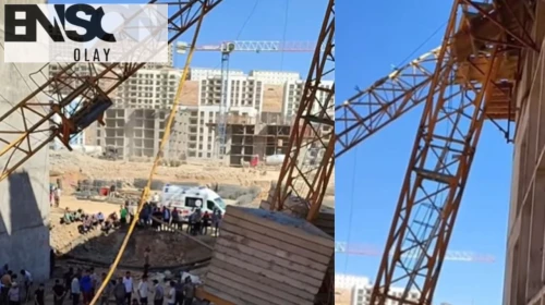Kahramanmaraş'ta TOKİ Şantiyesinde Vinç Devrildi, Operatör Hayatını Kaybetti